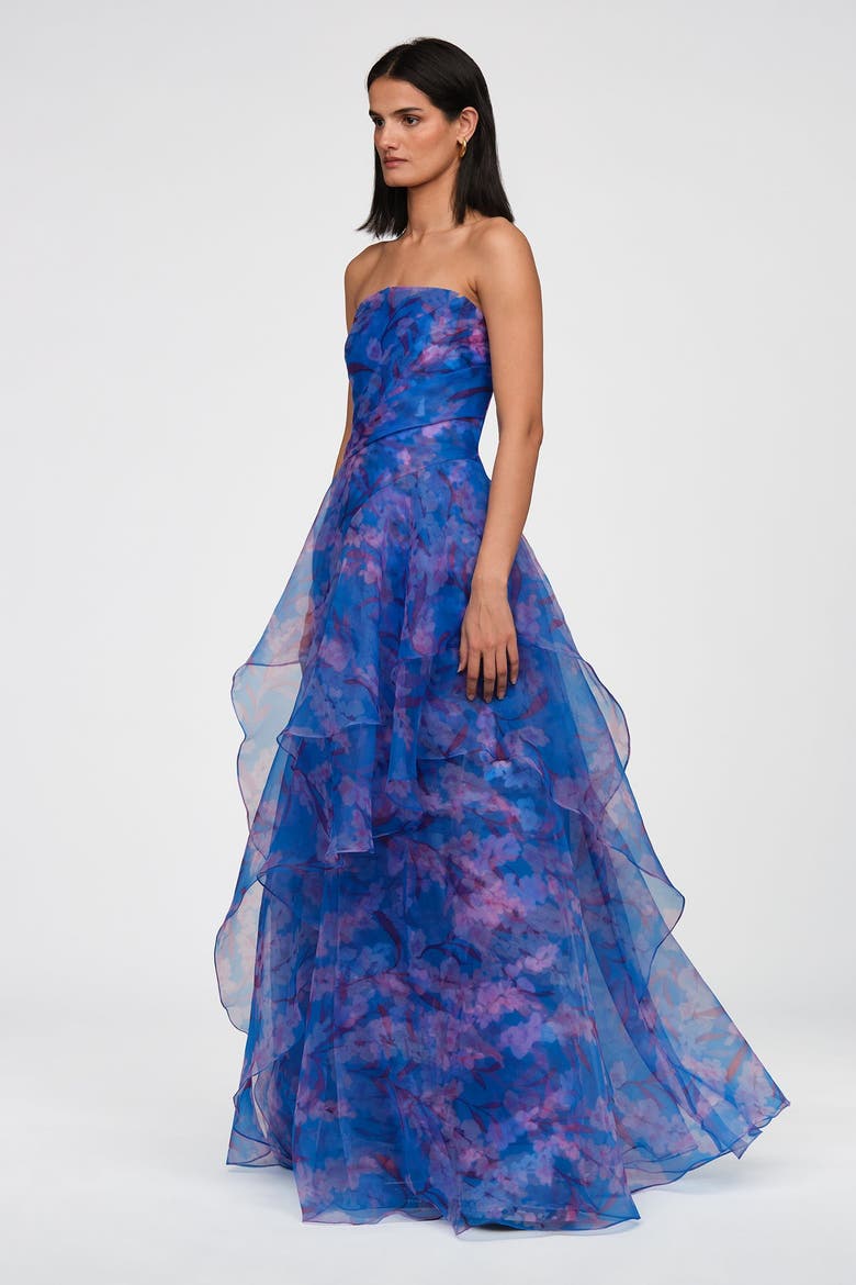 Orelia Organza Gown, Alternate, color, Lavendar Haze