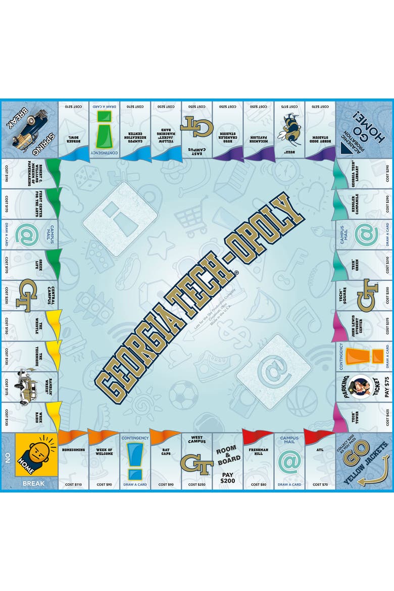 Georgia Tech-Opoly Monopoly Board Game, Alternate, color, Multicolored
