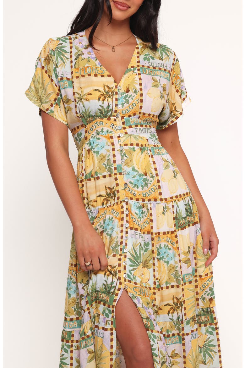 Sorrento Print Maxi Dress, Alternate, color, TROPICAL SUN