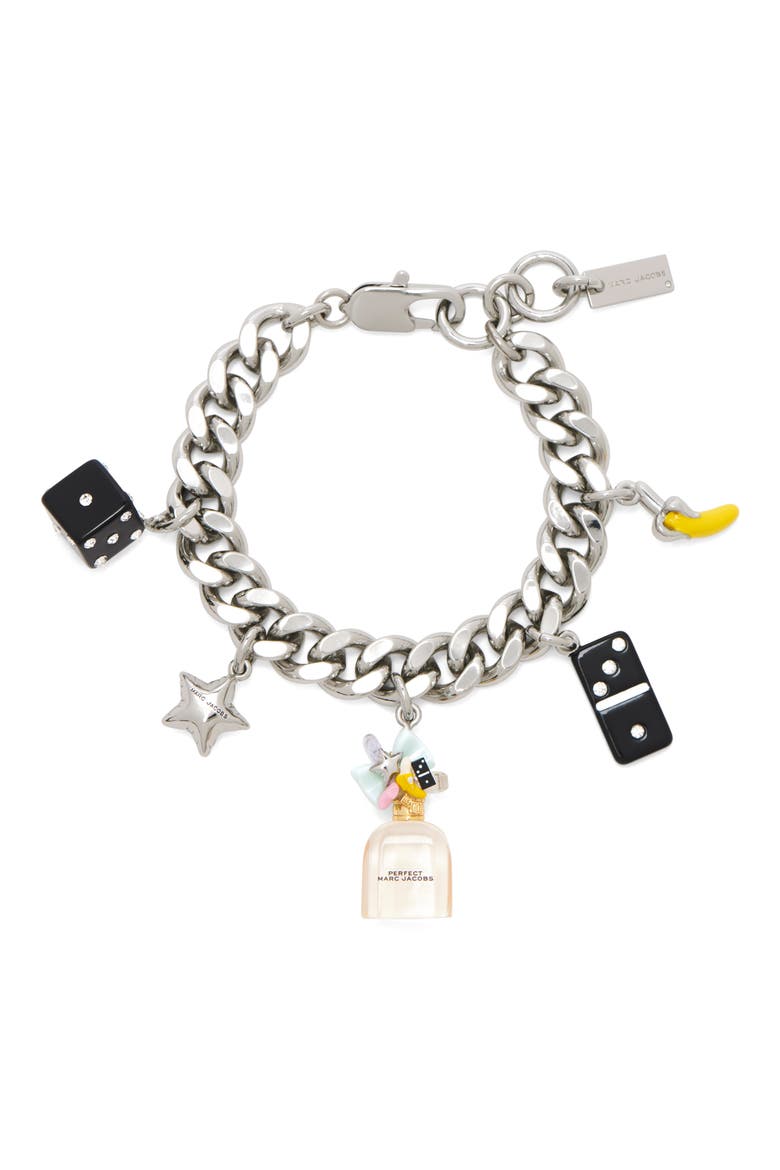 Perfect Charm Bracelet, Main, color, SILVER/ PINK MULTI