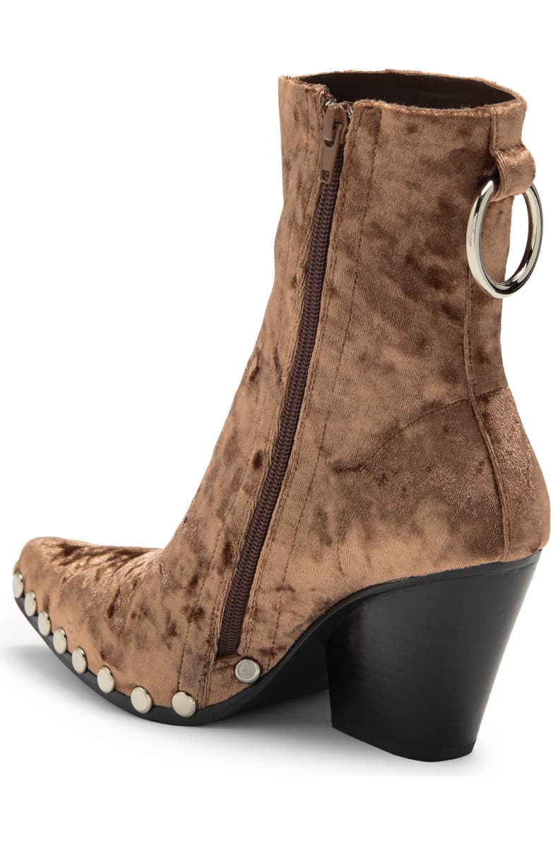 Jeffrey Campbell Walton Studded Bootie, Alternate, color, Taupe Crush Velvet Silver