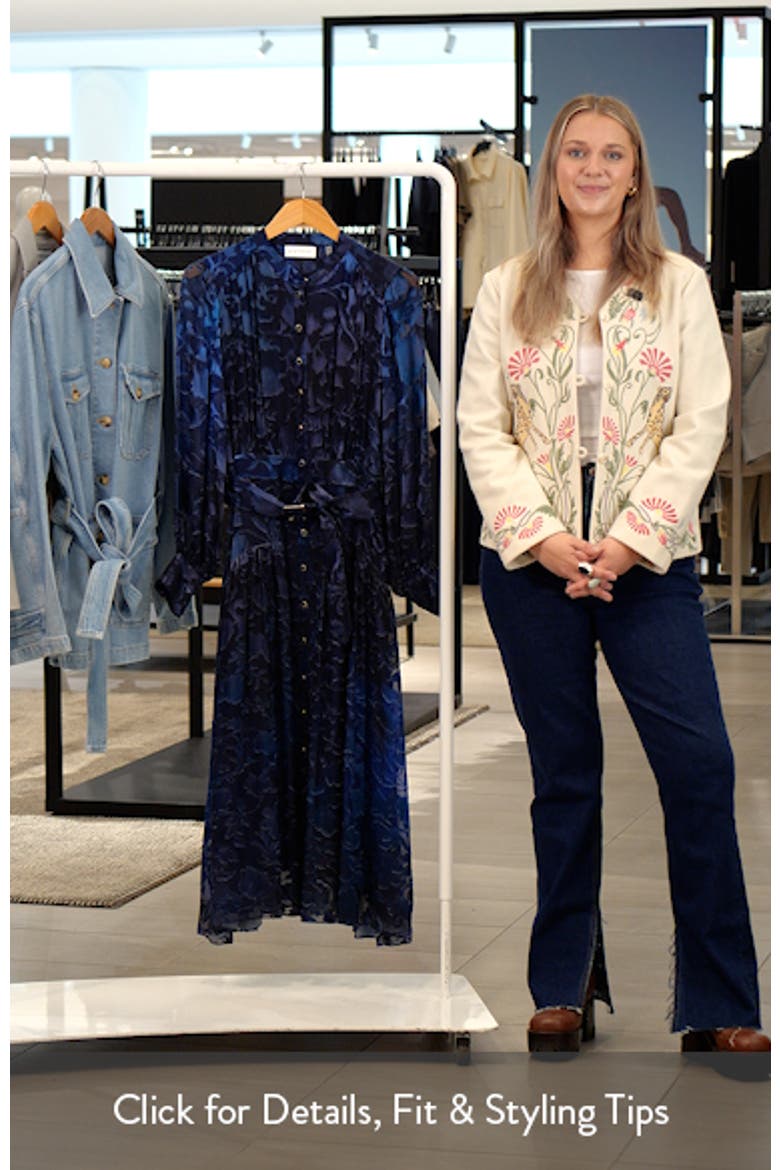The Pippa Burnout Floral Long Sleeve Dress video