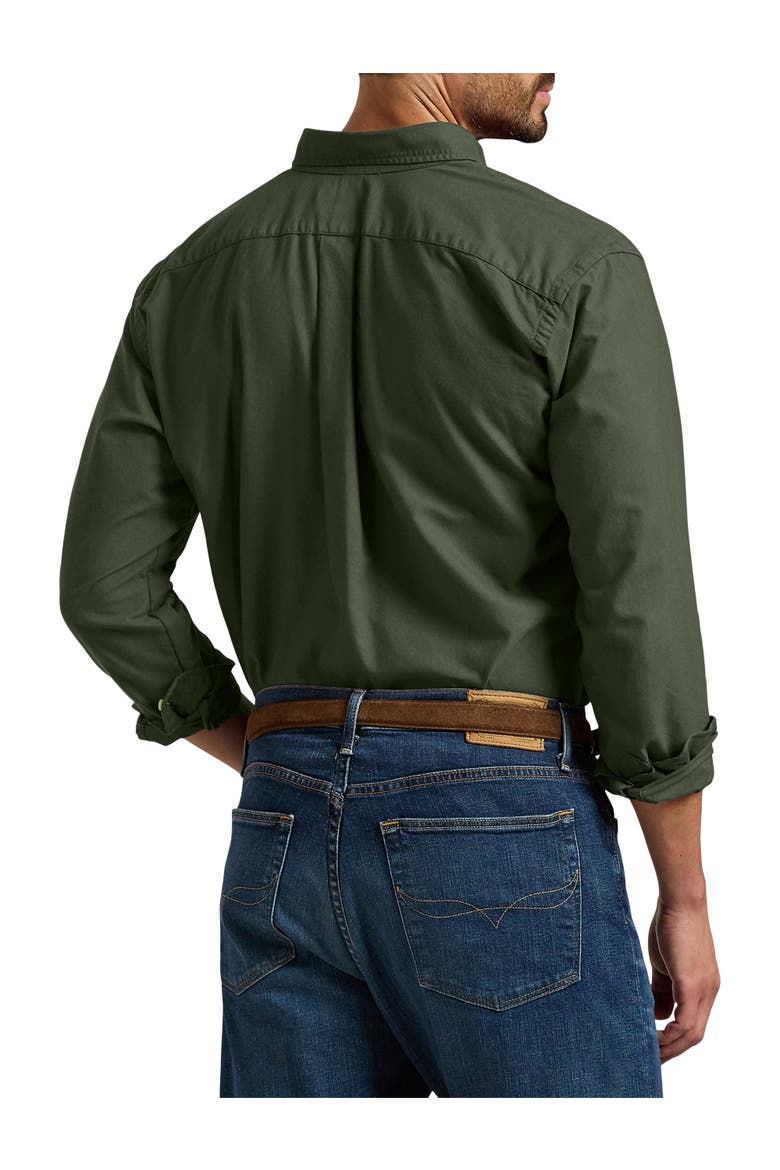 Garment-Dyed Oxford Sport Shirt, Alternate, color, ESTATE OLIVE