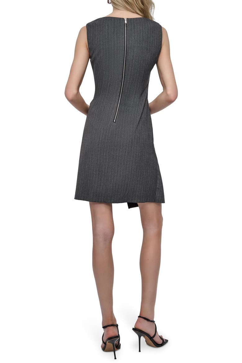 Faux Wrap Dress, Alternate, color, HEATHER GREY/ IVORY