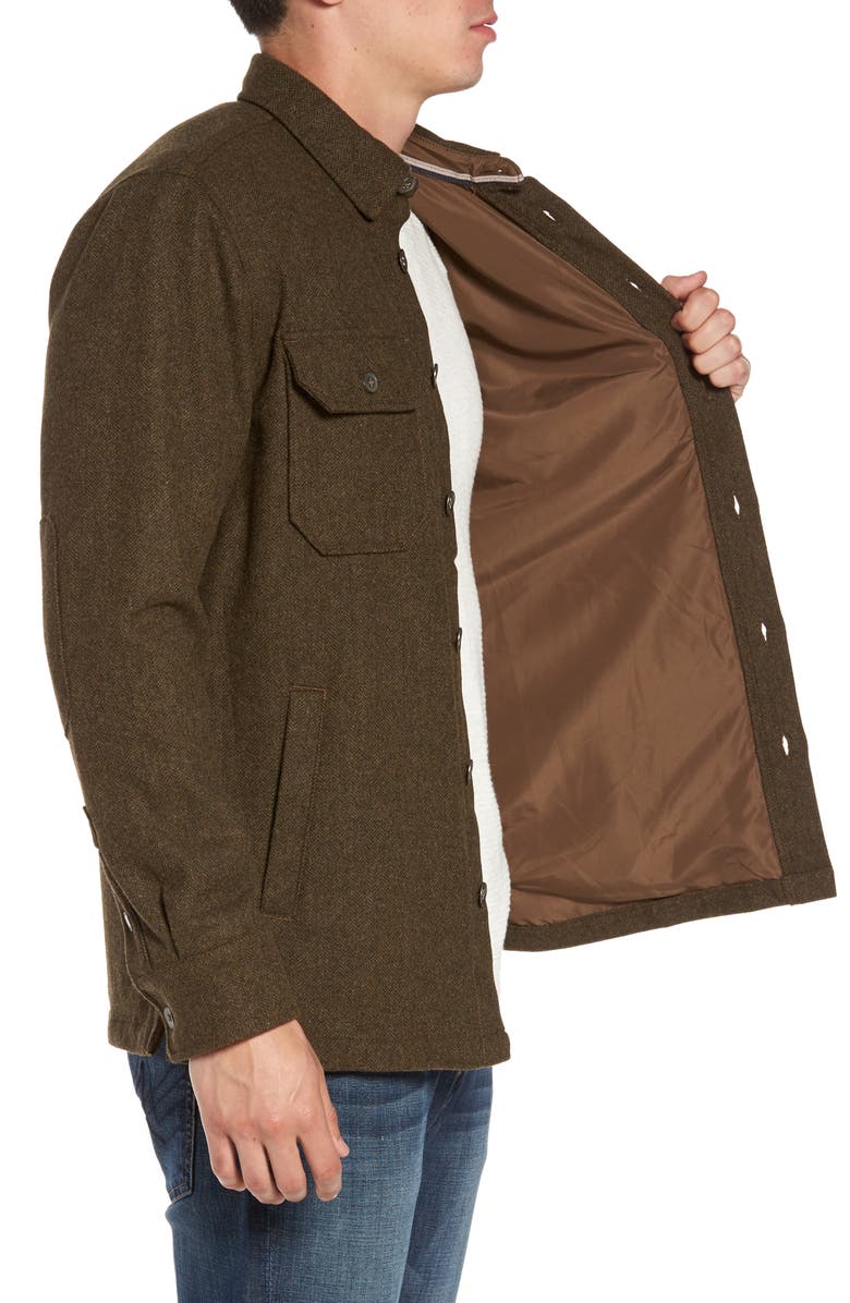 Jeremiah Creek Herringbone Wool Shirt Jacket, Alternate, color, 