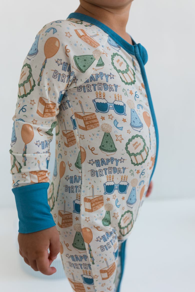 Birthday Zipper Romper, Alternate, color, Cream