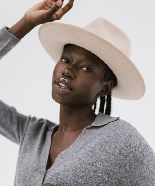 Gigi Pip Monroe Rancher Wool Fedora Hat In Oatmeal