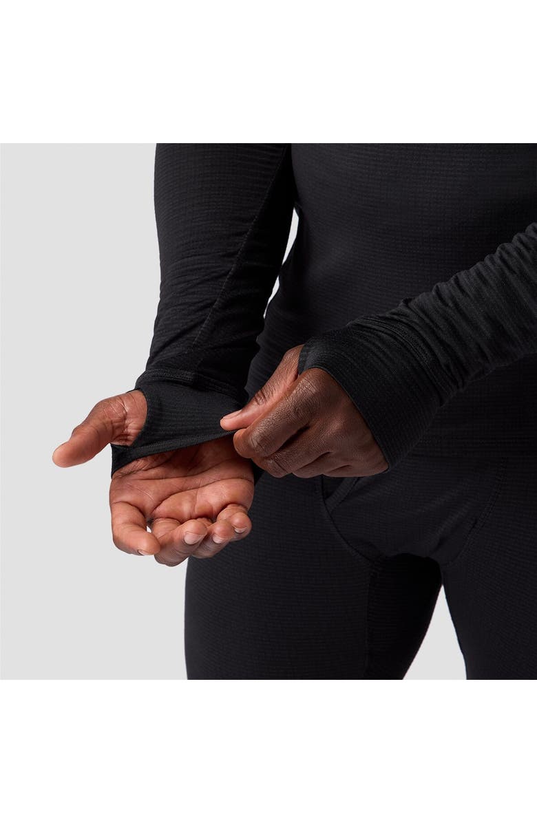 Backcountry Pines Microgrid Ultra-Lt Baselayer 1/4-Zip Top - Men's, Alternate, color, Black