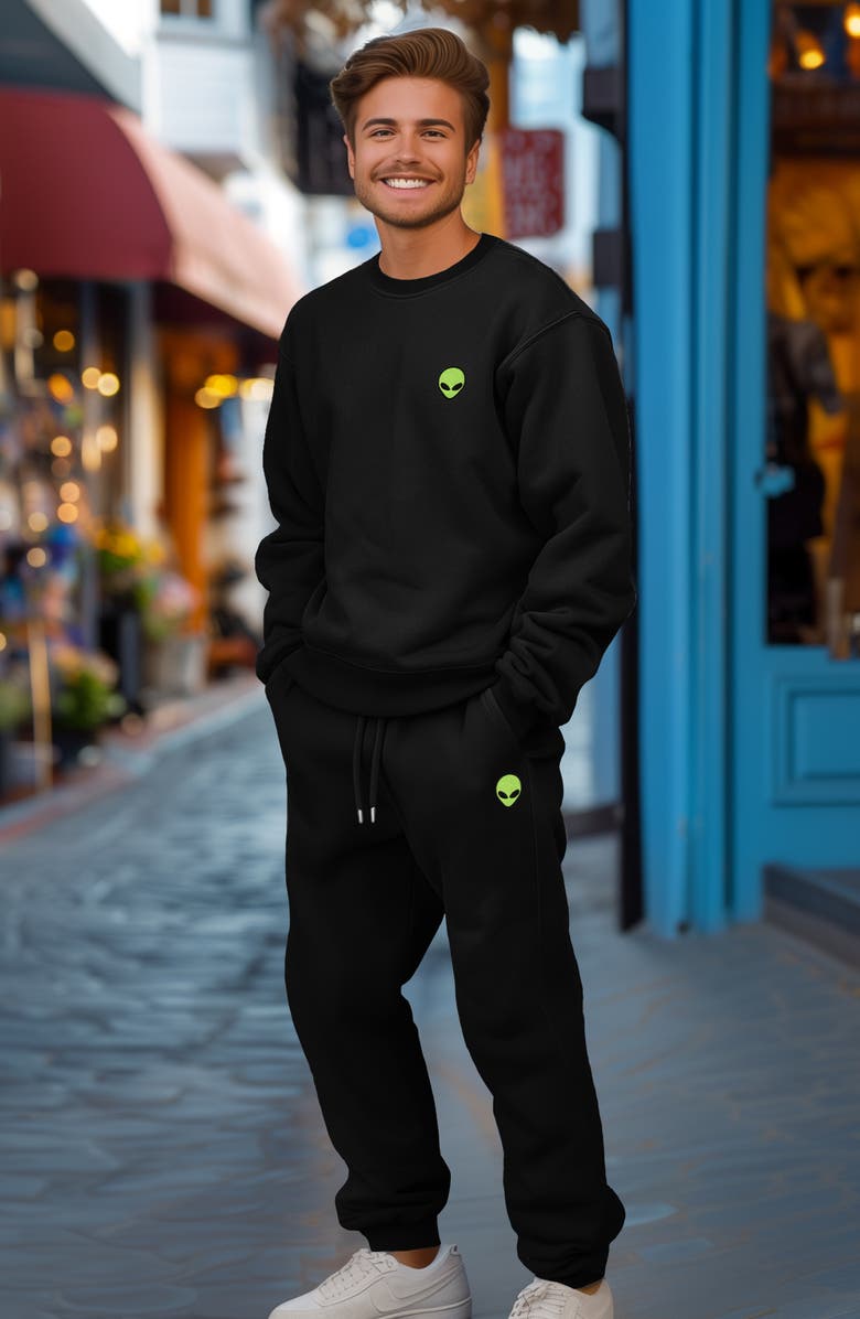 Dalix Alien Sweatsuit, Alternate, color, Black