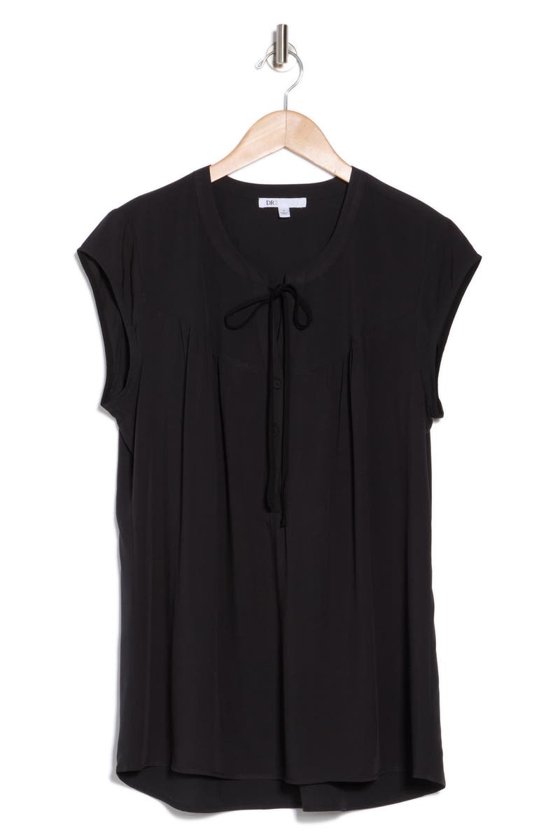 DR2 by Daniel Rainn Tie Neck Flounce Back Top, Alternate, color, 