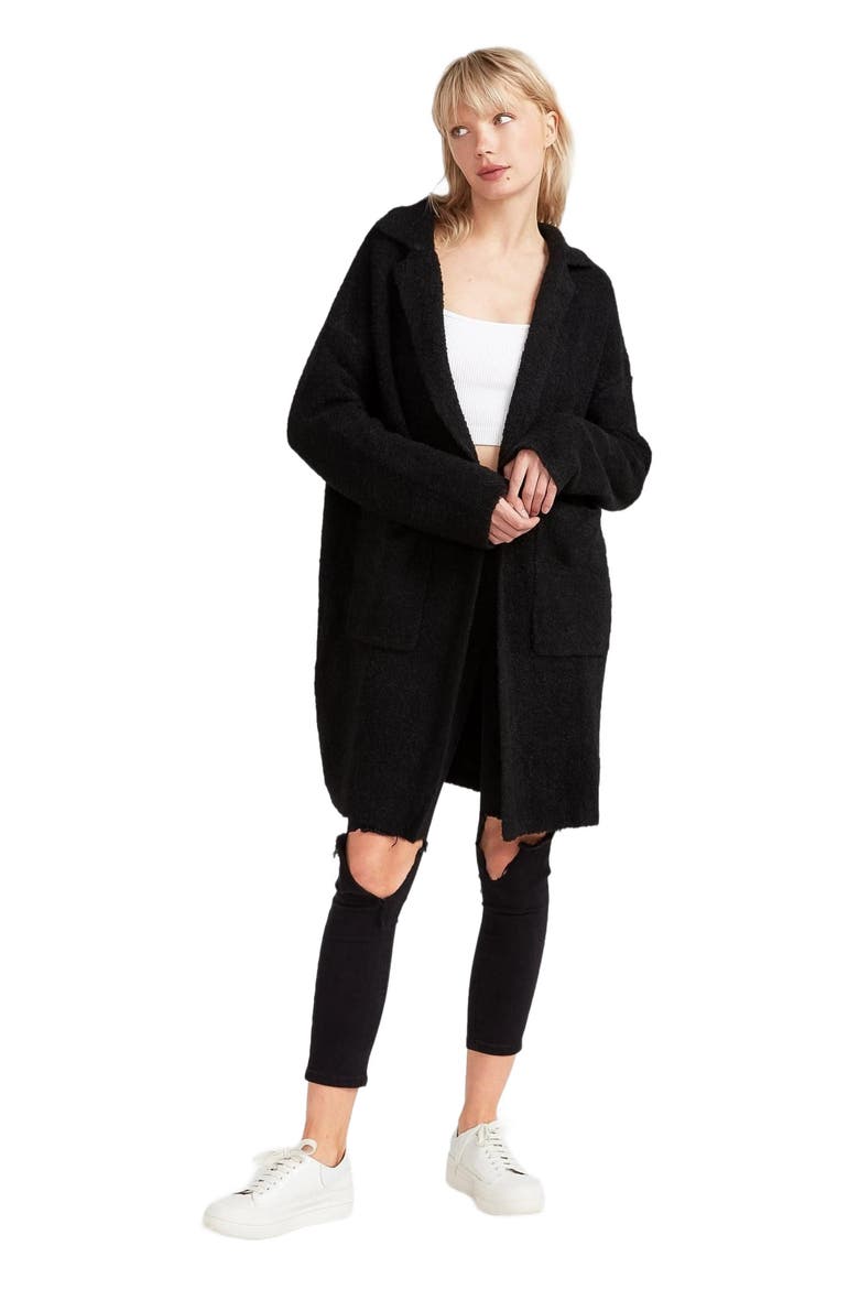 Days Go By Sustainable Blazer Cardigan, Alternate, color, Black
