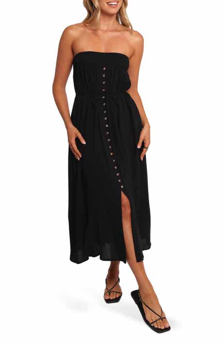 Petal & Pup Nerea Strapless Linen & Cotton Dress