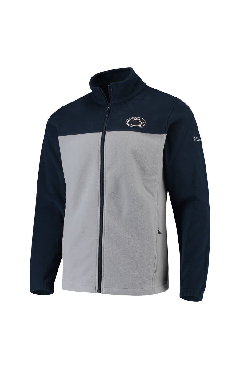 Columbia Men's Columbia Navy/Gray Penn State Nittany Lions Flanker III Fleece Team Full-Zip Jacket, Alternate, color, 