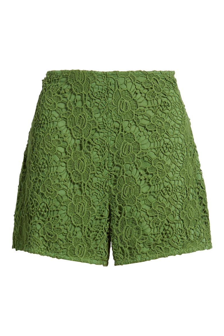 Alastair Floral Guipure Lace Shorts, Alternate, color, GARDEN GREEN