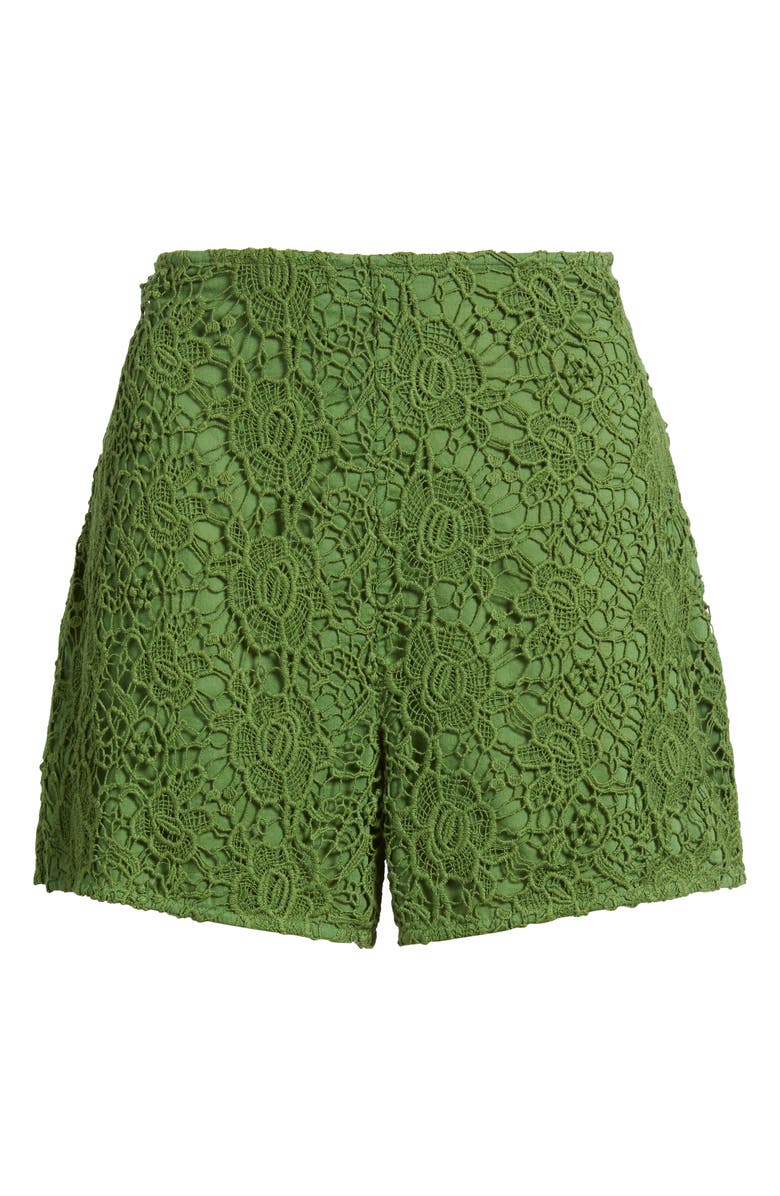 Cleobella Alastair Floral Guipure Lace Shorts, Alternate, color, Garden Green