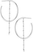 AJOA Station Chain Drop Hoop Earrings