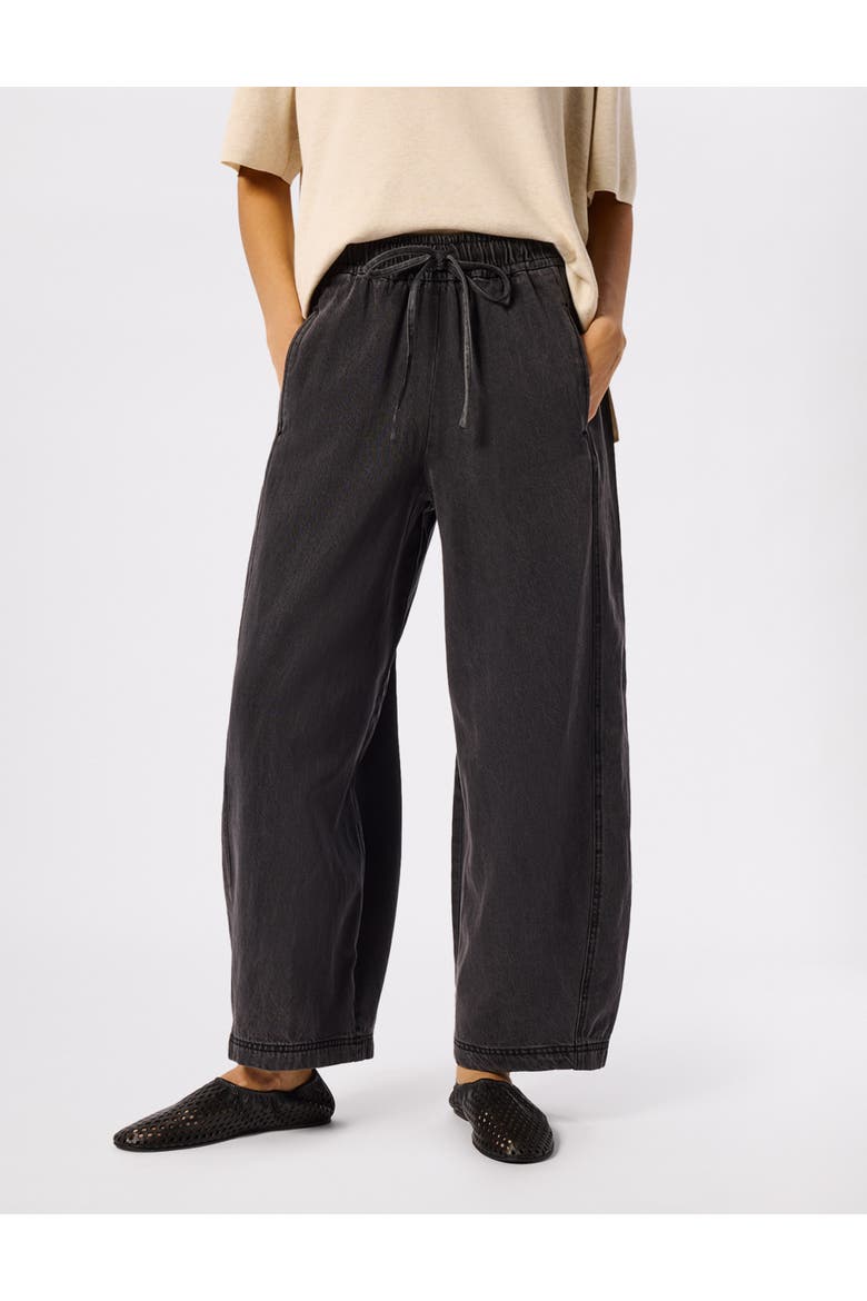 Casual Denim Barrel Trouser, Main, color, Washblack