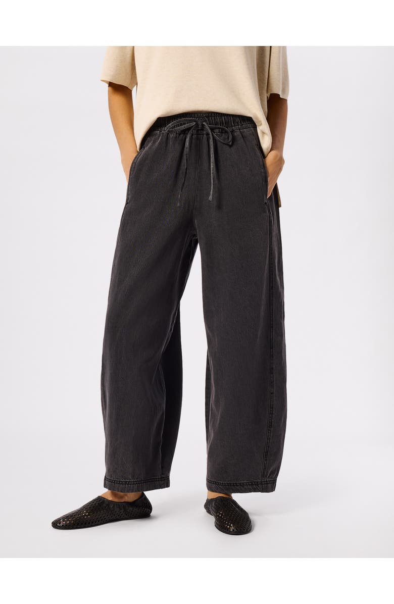 Whistles Casual Denim Barrel Trouser, Main, color, Washblack