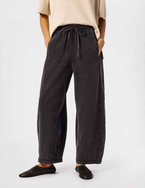 Casual Denim Barrel Trouser