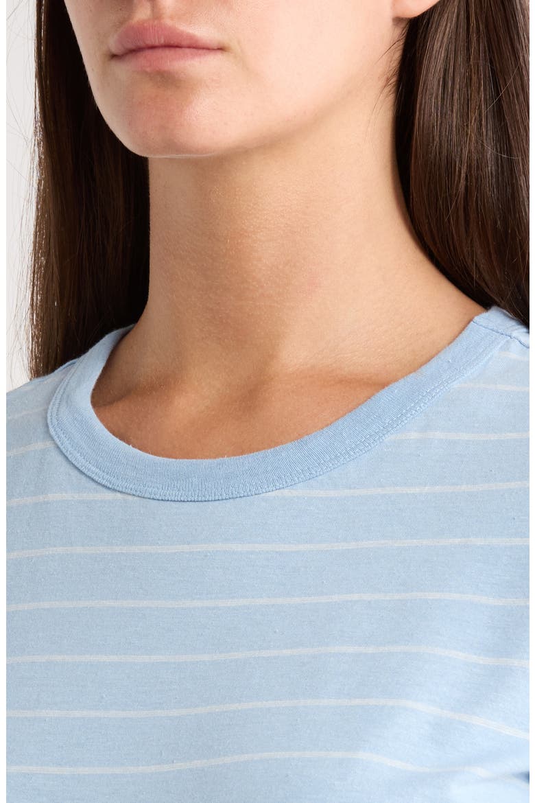 Tried & True Stripe Crewneck T-Shirt, Alternate, color, SOFT CHAMBRAY STRIPE