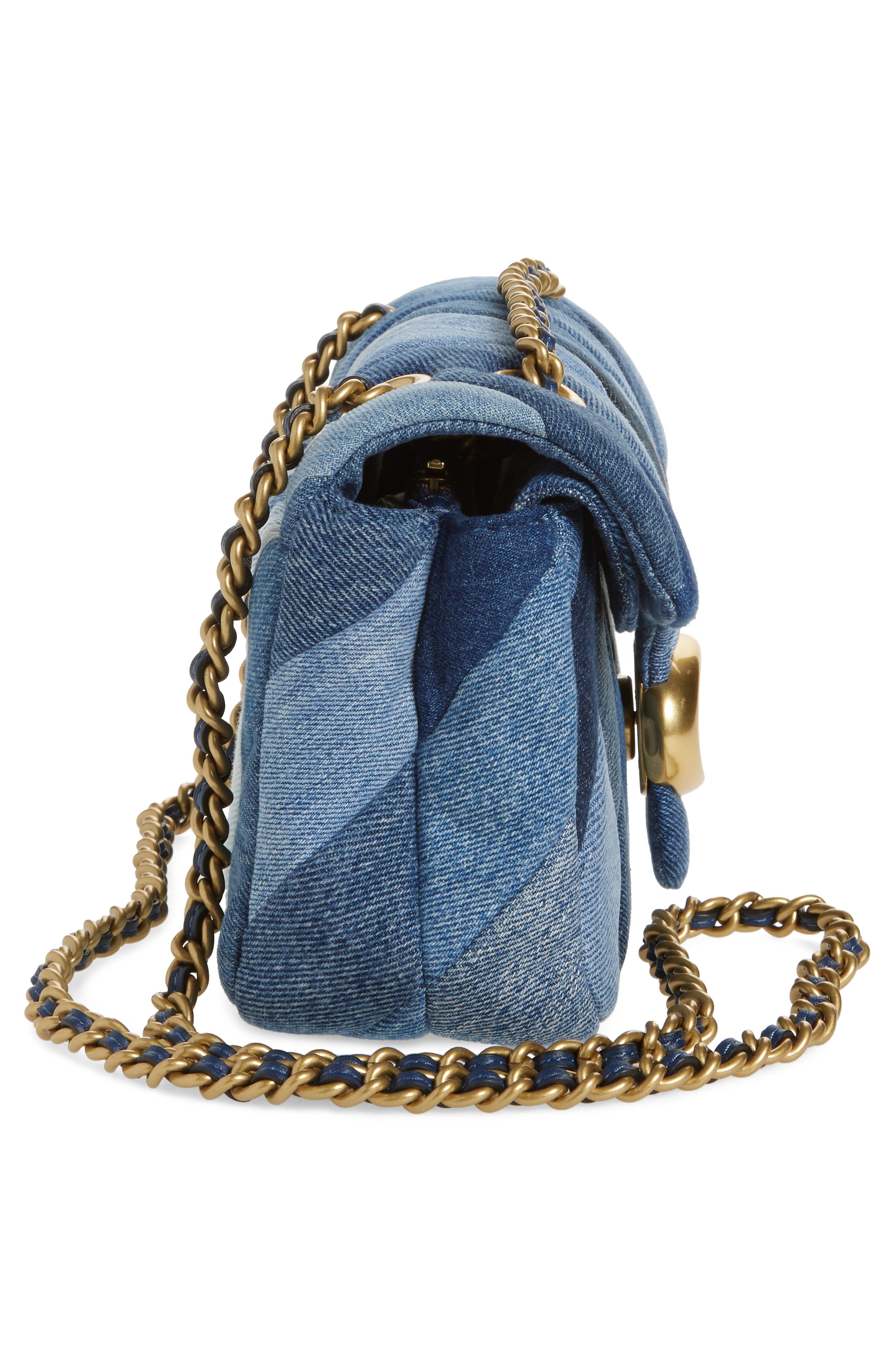 COACH Tabby Quilted Patchwork Denim Shoulder Bag, Alternate, color, 