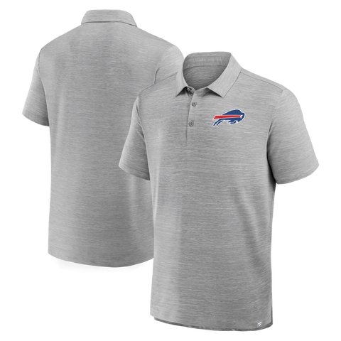 Men's Fanatics Heather Gray Buffalo Bills Clutch Polo