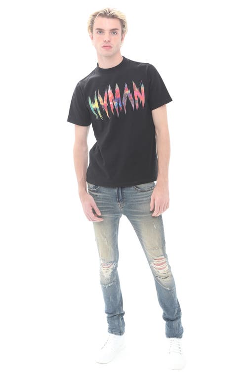 Hvman Frequency Logo Graphic Tee In Black