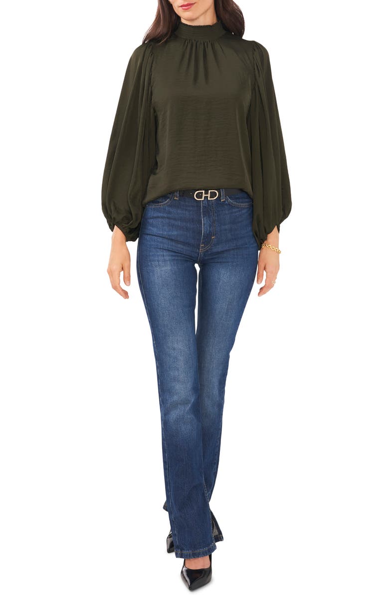 Vince Camuto Mock Neck Long Sleeve Blouse, Alternate, color,