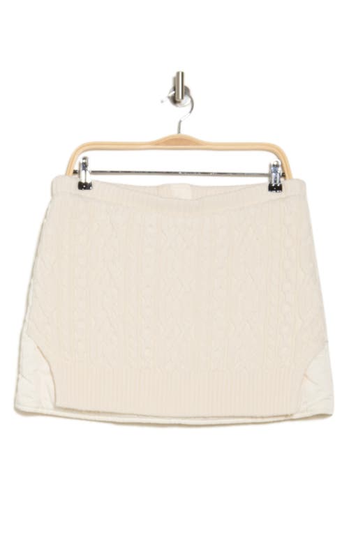 Simkhai Ripley Onion Quilted Miniskirt In Eggshell