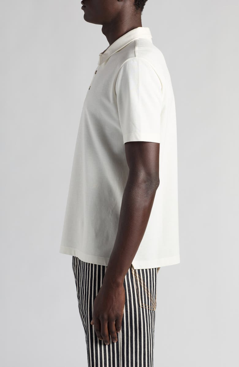 Bottega Veneta Cotton Blend Piqué Knit Polo, Alternate, color, Dove