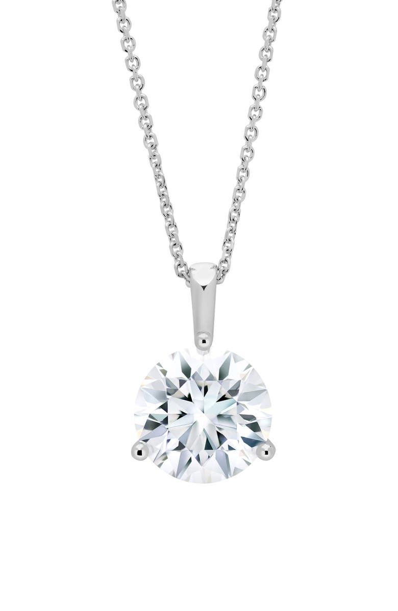 LIGHTBOX Lab-Grown Diamond Solitaire Pendant Necklace, Main, color, 