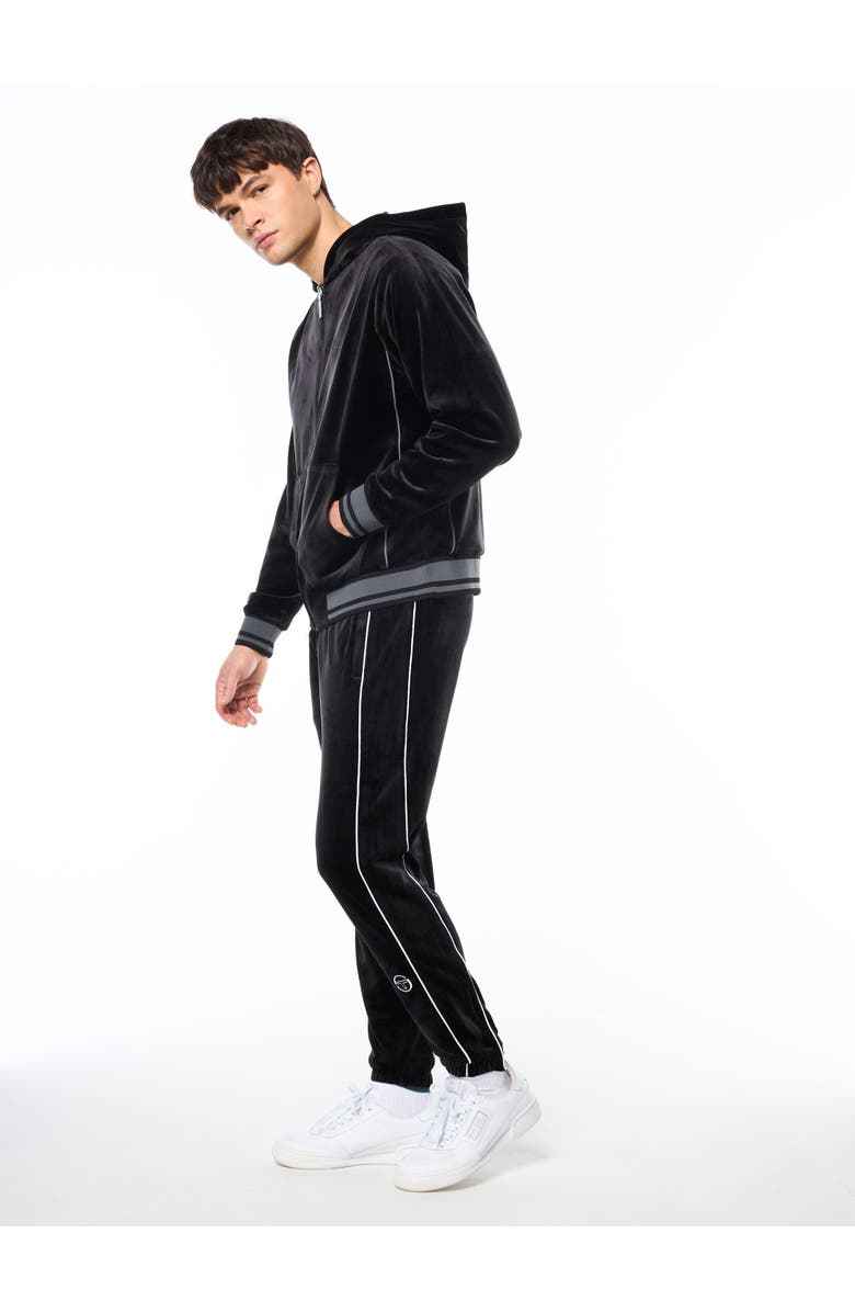 Sergio Tacchini Viaggioa Reversible Velour Track Jacket, Alternate, color, Black Beauty