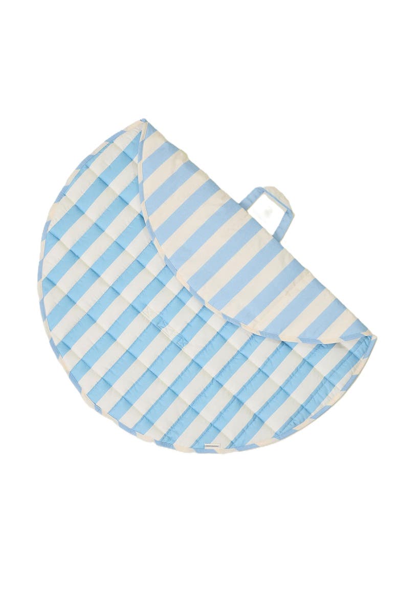 Inside/Outside Play Mat, Alternate, color, Blue Wide Stripe