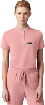 JAANUU Savi Women's 1-Pocket Classic Banded Collar Scrub Top