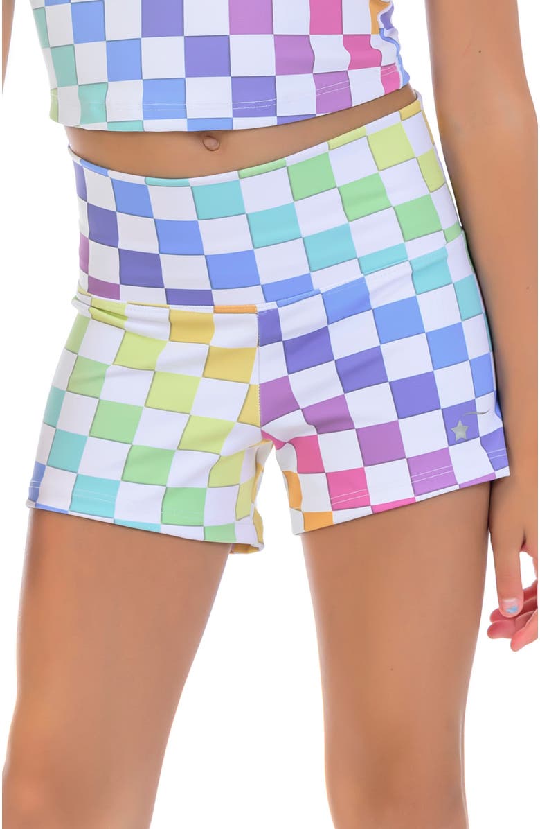 Destira High Waisted Performance Short, Main, color, Electric Glow