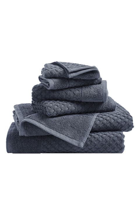 Diamond Textured 6-Piece Towel Set