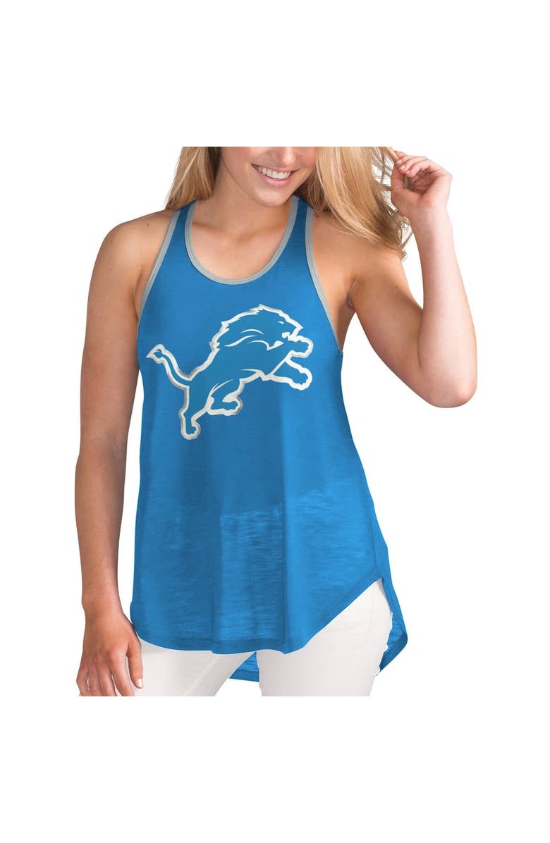 G-III 4HER BY CARL BANKS Women's G-III 4Her by Carl Banks Blue Detroit Lions Tater Tank Top, Alternate, color,