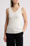 Anne Klein Double V-Neck Sweater Tank