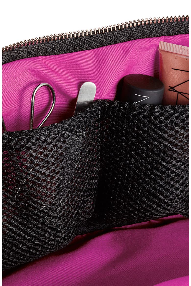 Signature Makeup Bag, Alternate, color, CLASSIC NAVY/ PINK