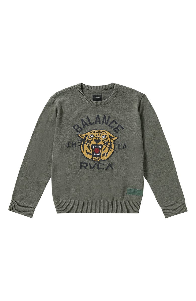 RVCA Kids' Slowdrive Graphic Crewneck Sweater, Main, color, 