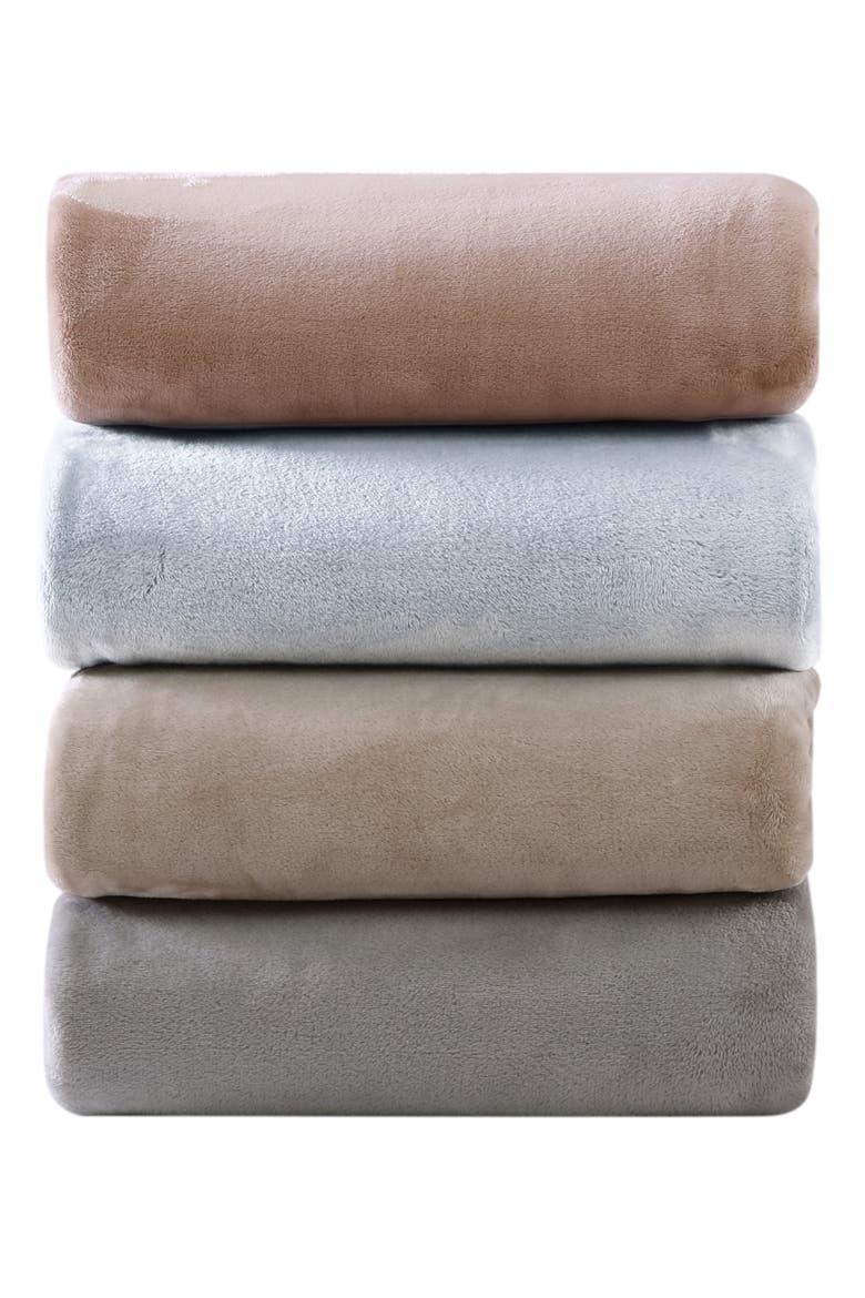 Plush Fleece Throw Blanket, Alternate, color, GREY