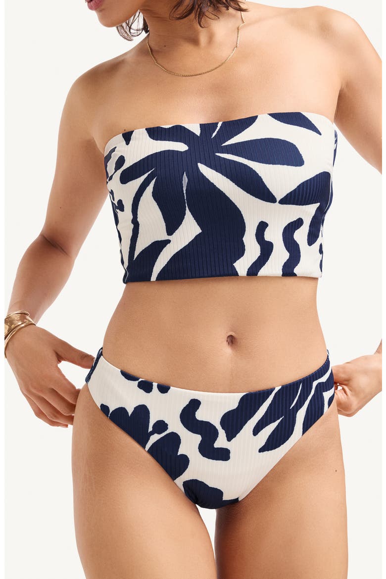 Cali High Leg Bikini Bottoms, Alternate, color, NIGHT FLOWER