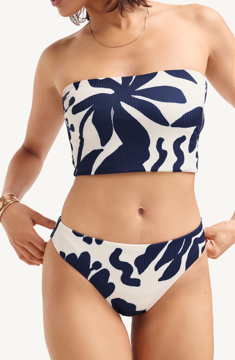 Vitamin A<sup>®</sup> Cali High Leg Bikini Bottoms, Alternate, color, Night Flower