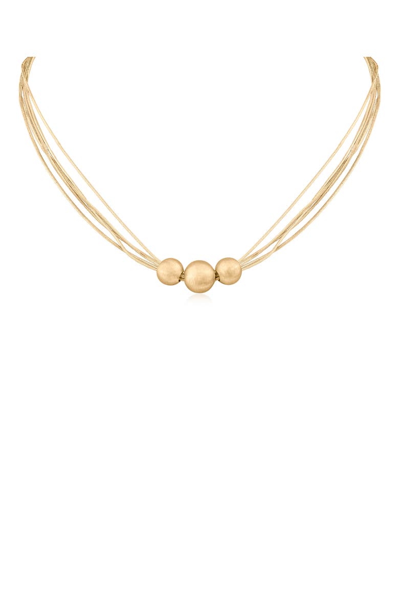Beaded Snake Chain Layered Necklace (Nordstrom Exclusive), Main, color, GOLD