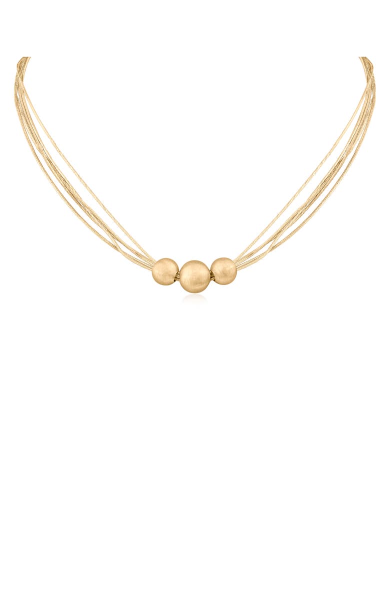 JARDIN Beaded Snake Chain Layered Necklace, Main, color, Gold