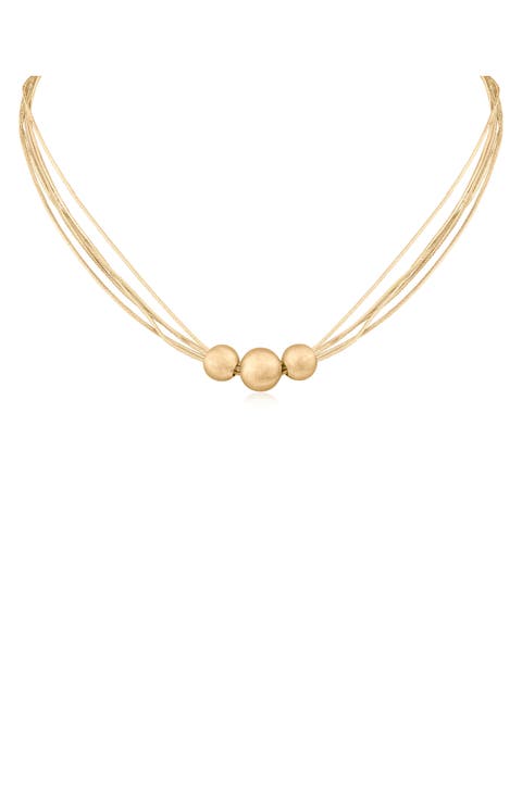 Beaded Snake Chain Layered Necklace