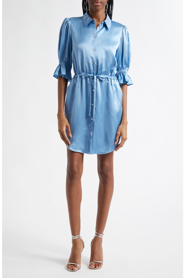 Fiona Silk Shirtdress, Main, color, KETTLE POND