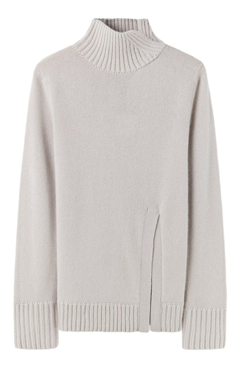 GOBI Mongolian Cashmere Cut-Out Cashmere Turtleneck, Alternate, color, Chateau Gray