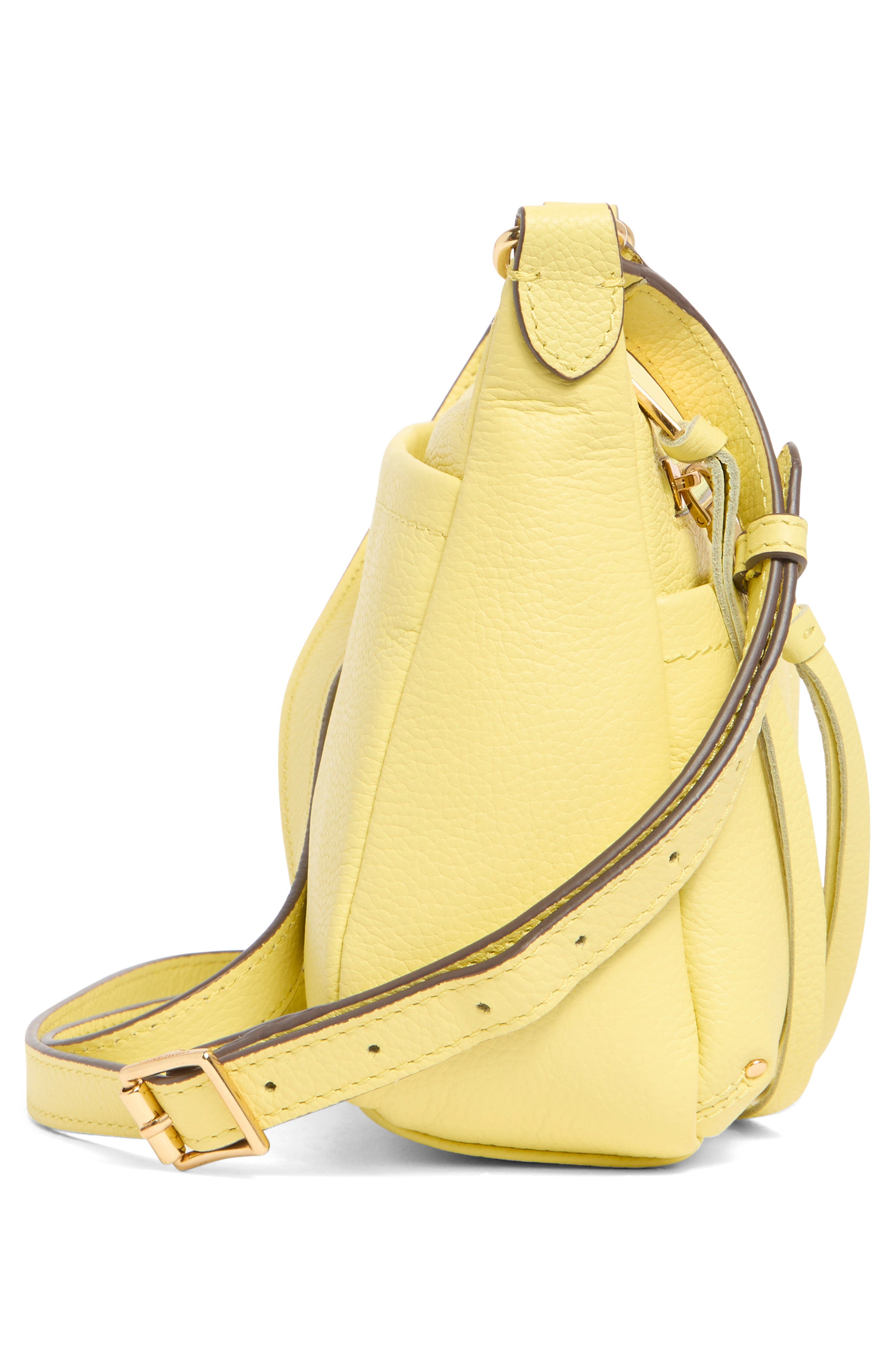 AIMEE Vistas Leather Crossbody Bag, Alternate, color, Banana Cream