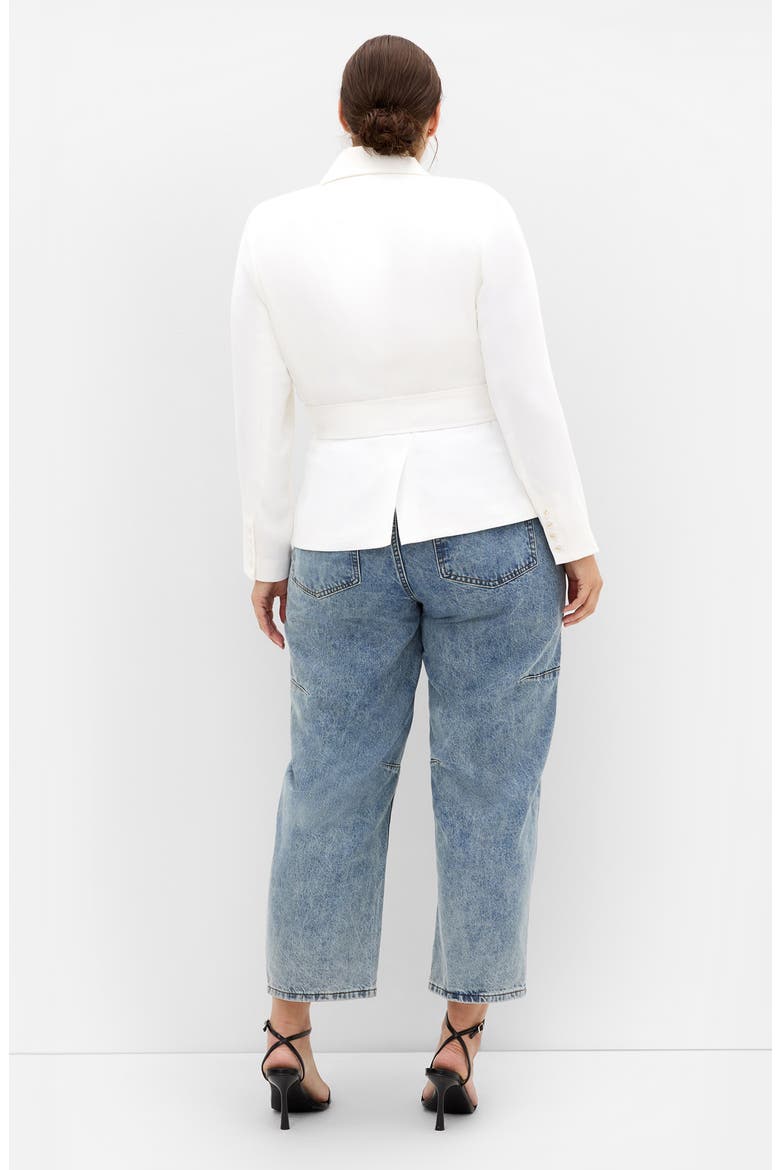 Ivy Belted Blazer, Alternate, color, IVORY